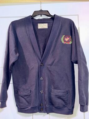Vtg American Eagles Outfitters Galt Sand sweatshirt grandpa cardigan Medium